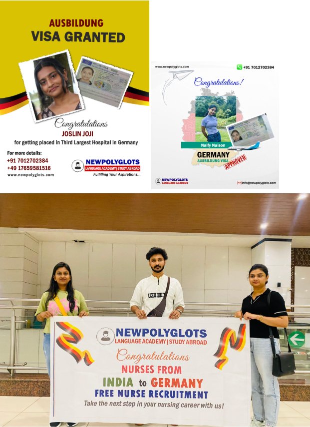 Joslin Joji and Naify Naison Germany Ausbildung Visa Achievers Newpolyglots