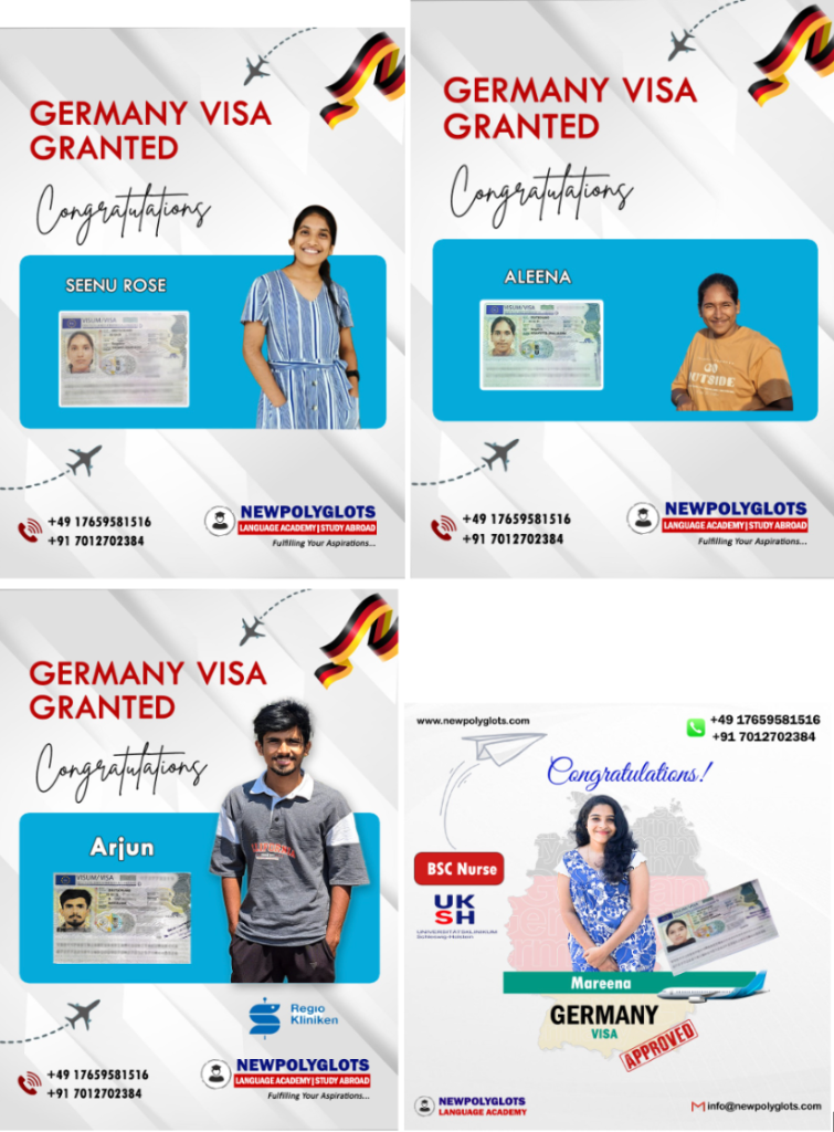 Seenu Rose, Aleena, Arjun, Mareena Germany Visas Granted Newpolyglots