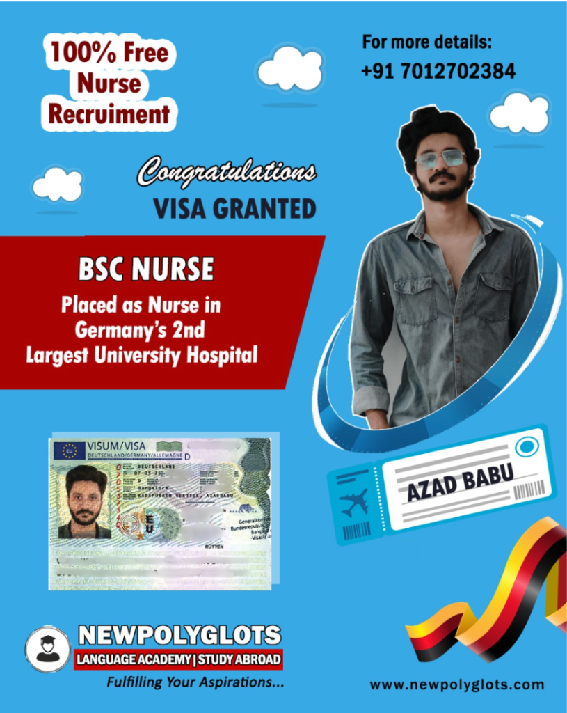 Azad Babu BSc Nurse Germany Visa Granted Newpolyglots