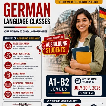 German Language Classes A1 to B2 Newpolyglots