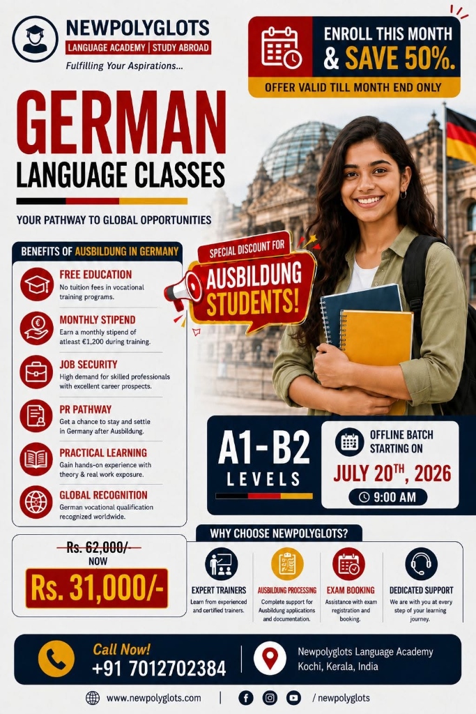 German language classes A1 to B2 Newpolyglots