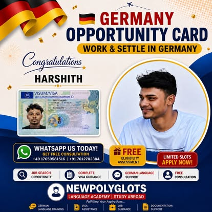 Germany Opportunity Card Visa Success Harshith Newpolyglots