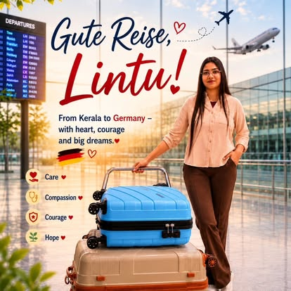 Gute Reise Lintu Kerala to Germany Departure Newpolyglots